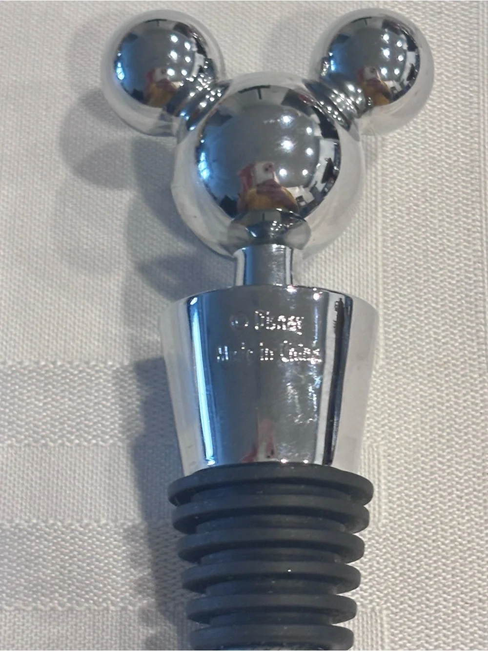 Decorative Holiday Bottle Stoppers Set - Gold Deer, Mickey Mouse, LED Red Santa